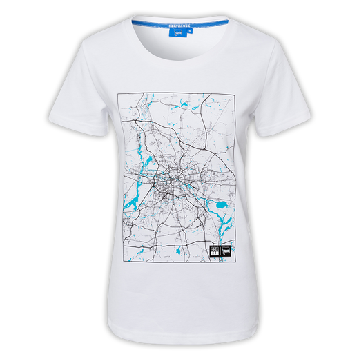 T-Shirt Stadtkarte BERLIN Damen weiß