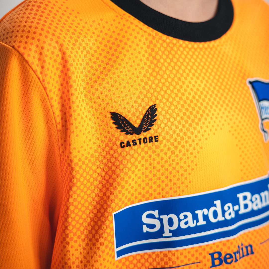 Hertha Torwarttrikot Kids 26/27 orange kurzarm Castore Logo
