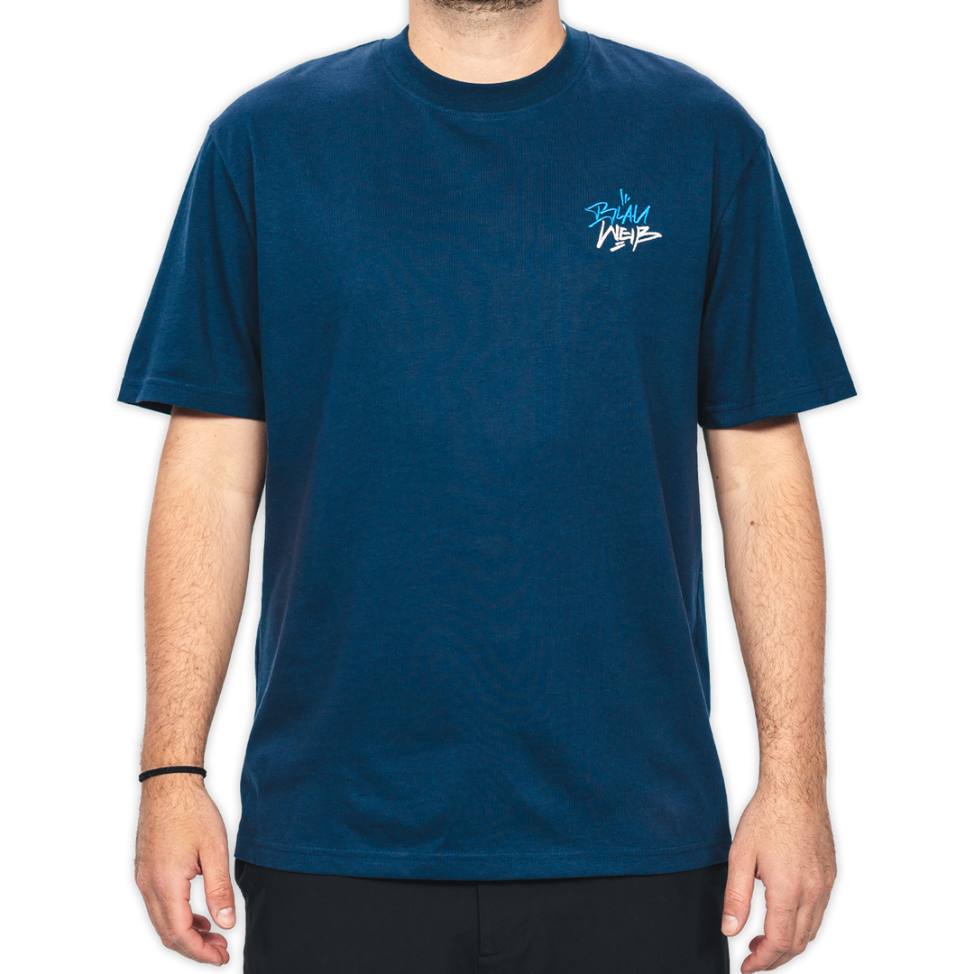 Hertha T-Shirt Tag Blau Weiß Frontansicht
