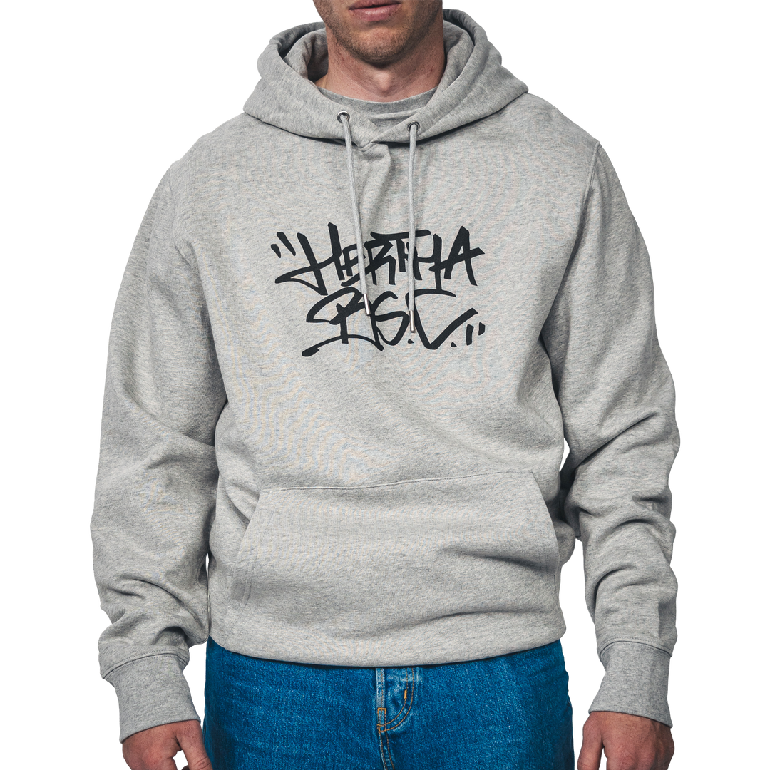 Hoodie Hertha BSC Tag Grau Frontansicht