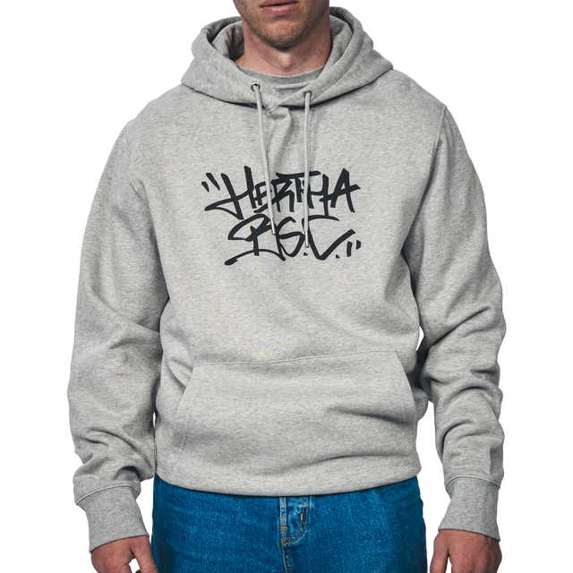 Hoodie Hertha BSC Tag Grau Frontansicht