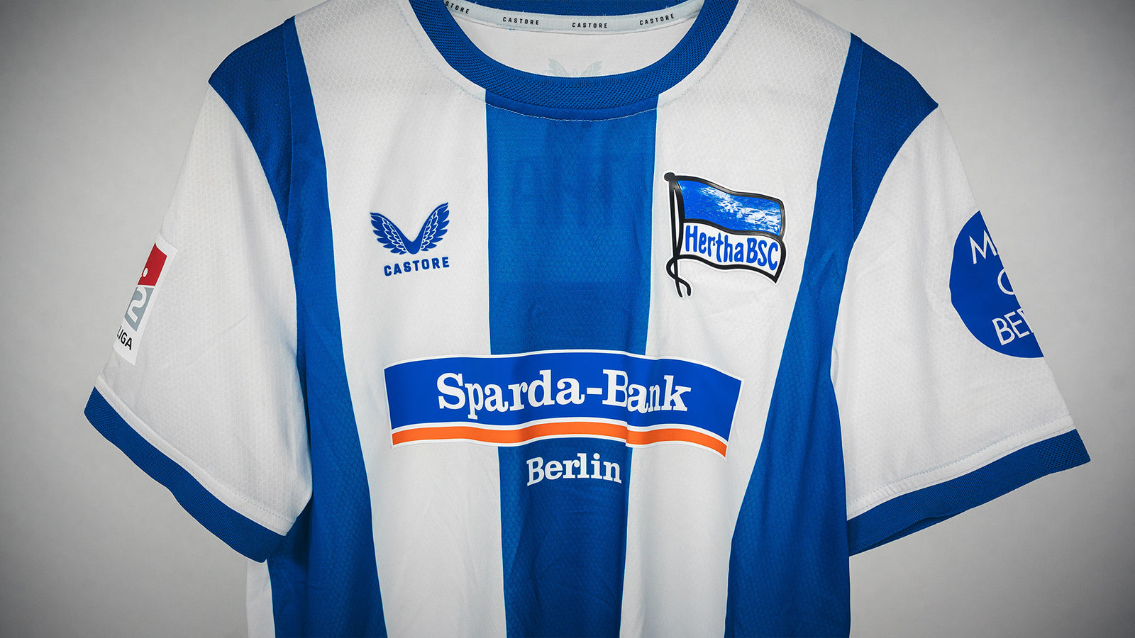 Hertha Matchworn Heimtrikot Brekalo 7 #VFLBSC Vorderansicht Detail