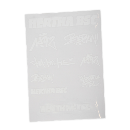 Hertha Stickerkarte weiß