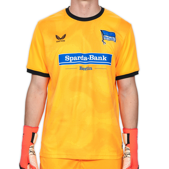 [front] Hertha Torwarttrikot 26/27 orange kurzarm Vorderansicht