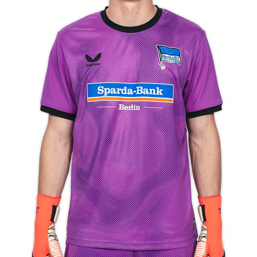 [front] Hertha Torwarttrikot 26/27 violett kurzarm Vorderansicht
