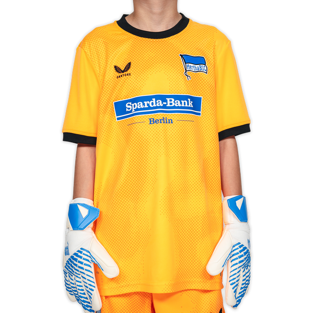 [front] Hertha Torwarttrikot Kids 26/27 orange kurzarm Vorderansicht