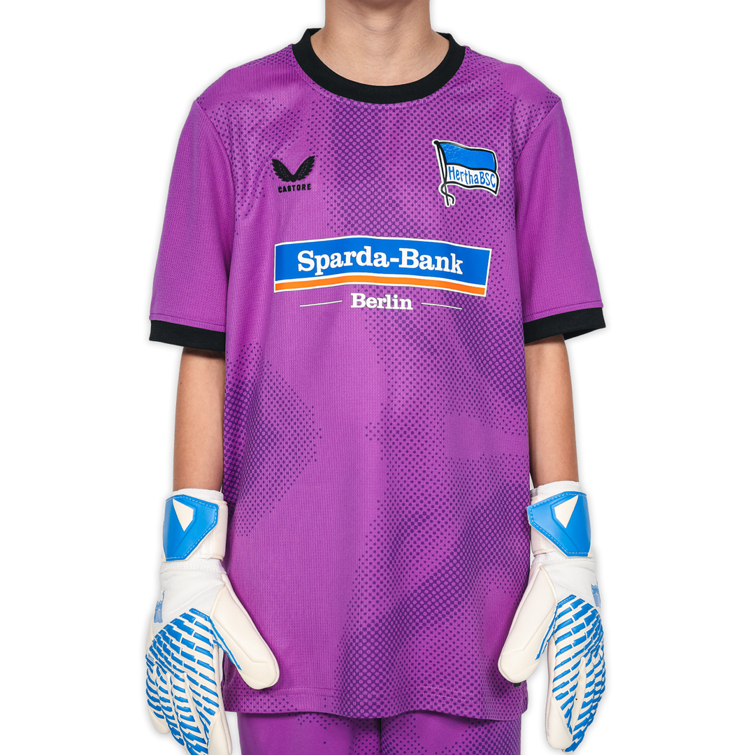 Hertha Torwarttrikot Kids 26/27 violett kurzarm Vorderansicht