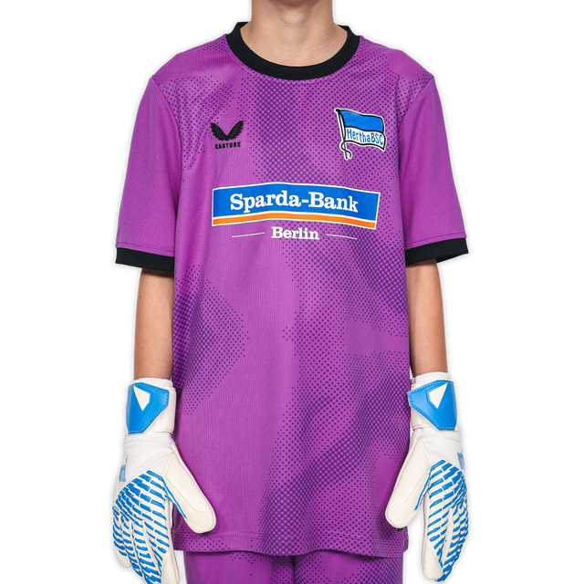 [front] Hertha Torwarttrikot Kids 26/27 violett kurzarm Vorderansicht 