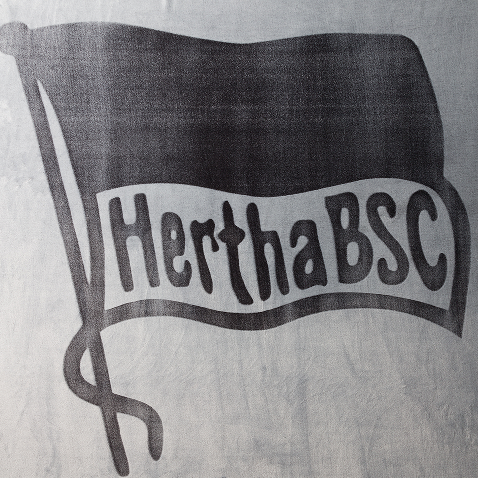 Hertha Flanell-Fleecedecke Grau