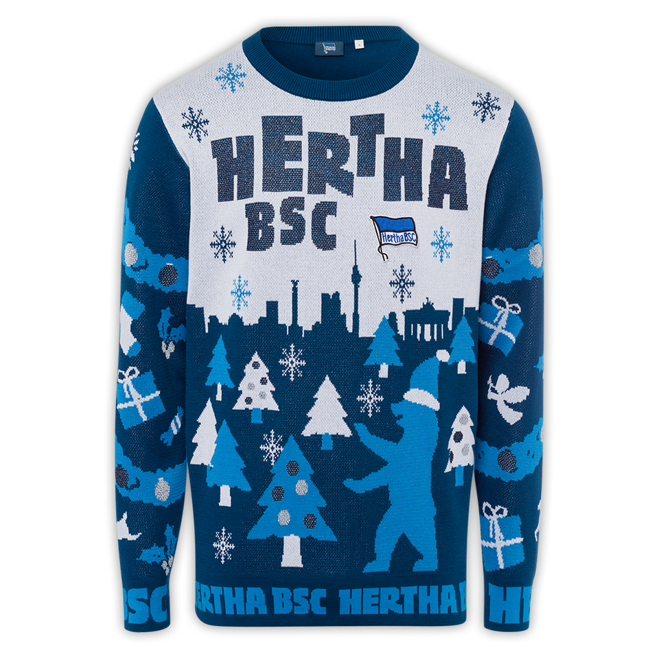 Hertha Weihnachtspullover Ha Ho He