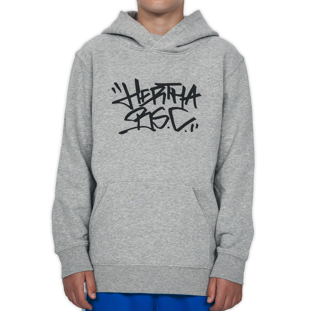 Hoodie Hertha BSC Tag Kids Grau Frontansicht