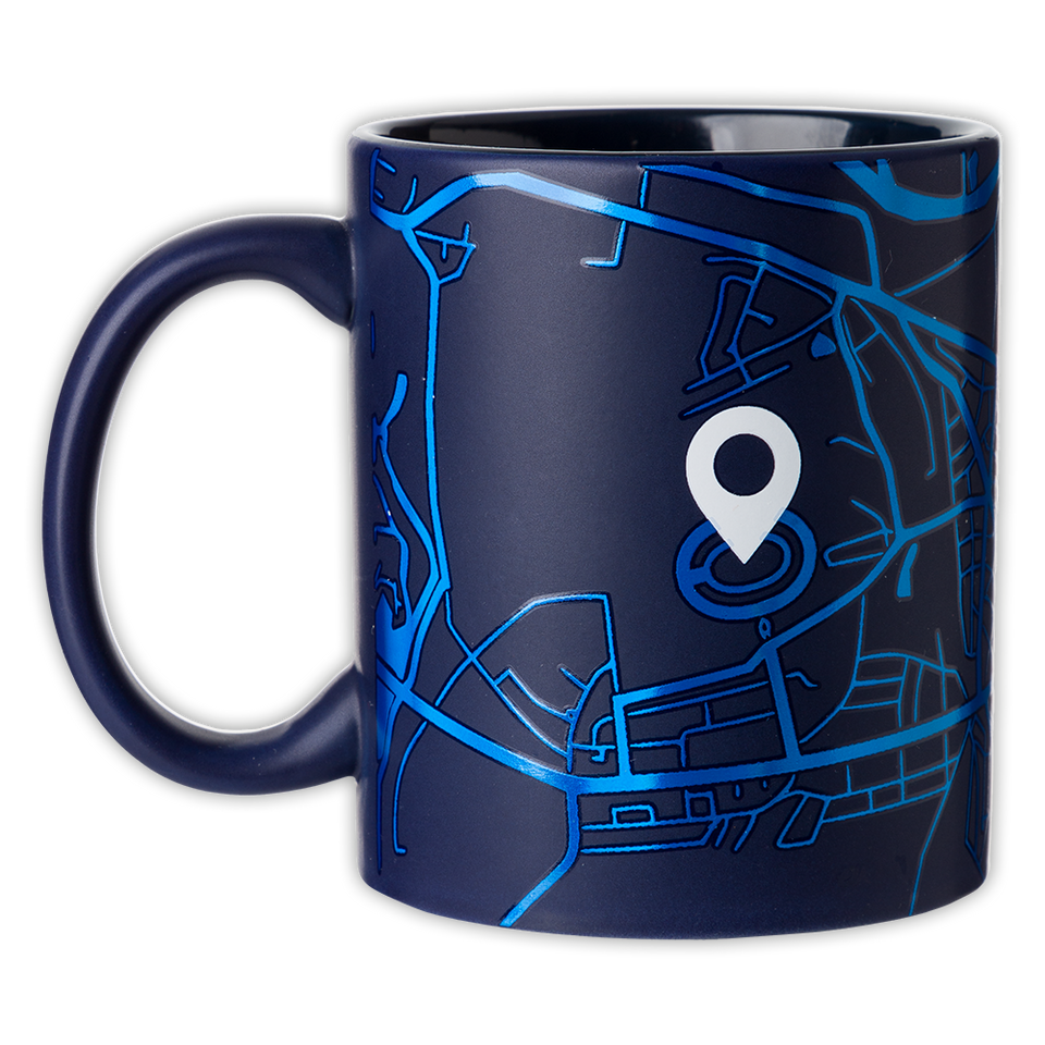 Hertha Tasse Stadtkarte Metallic