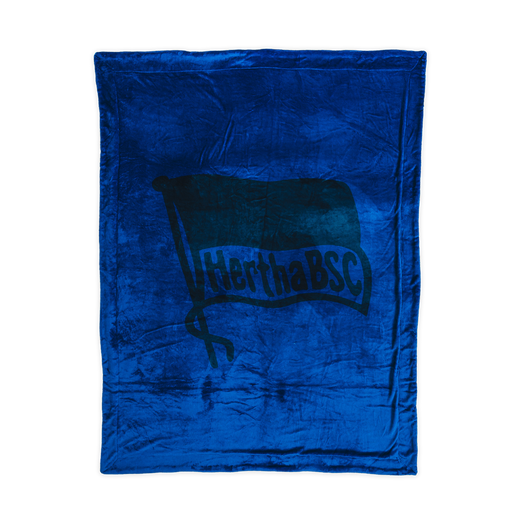 Hertha BSC Sherpadecke Fahne Navy Vorderansicht