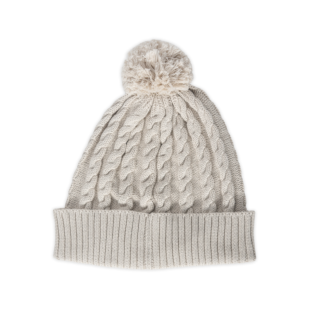 Hertha Bommelmütze Zopfmuster Rückansicht