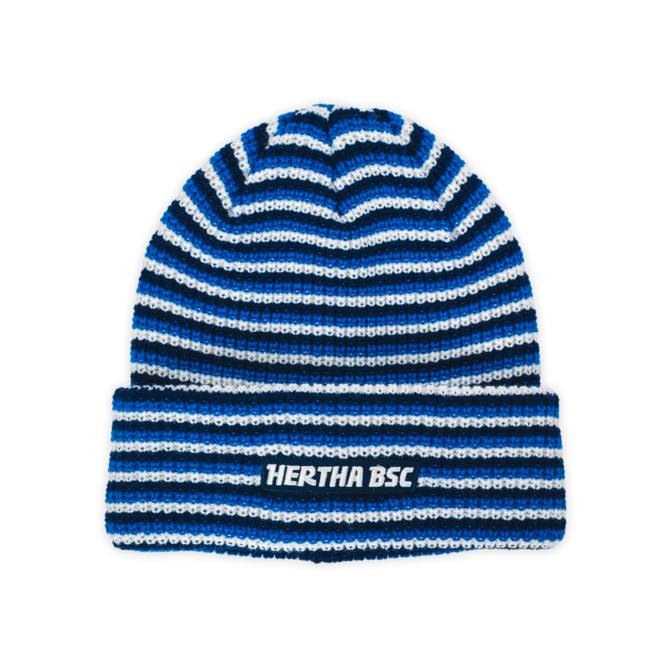 Mütze Hertha BSC gestreift