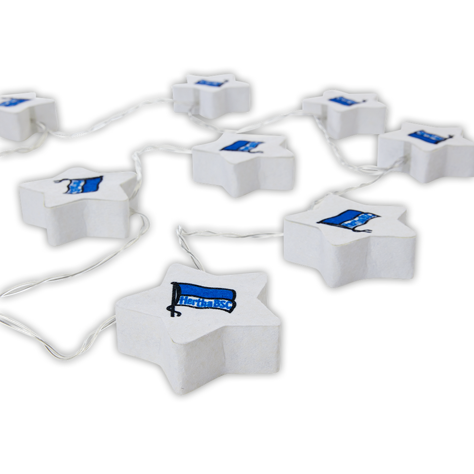 Hertha Filz-Lichterkette Fahne Detail aus