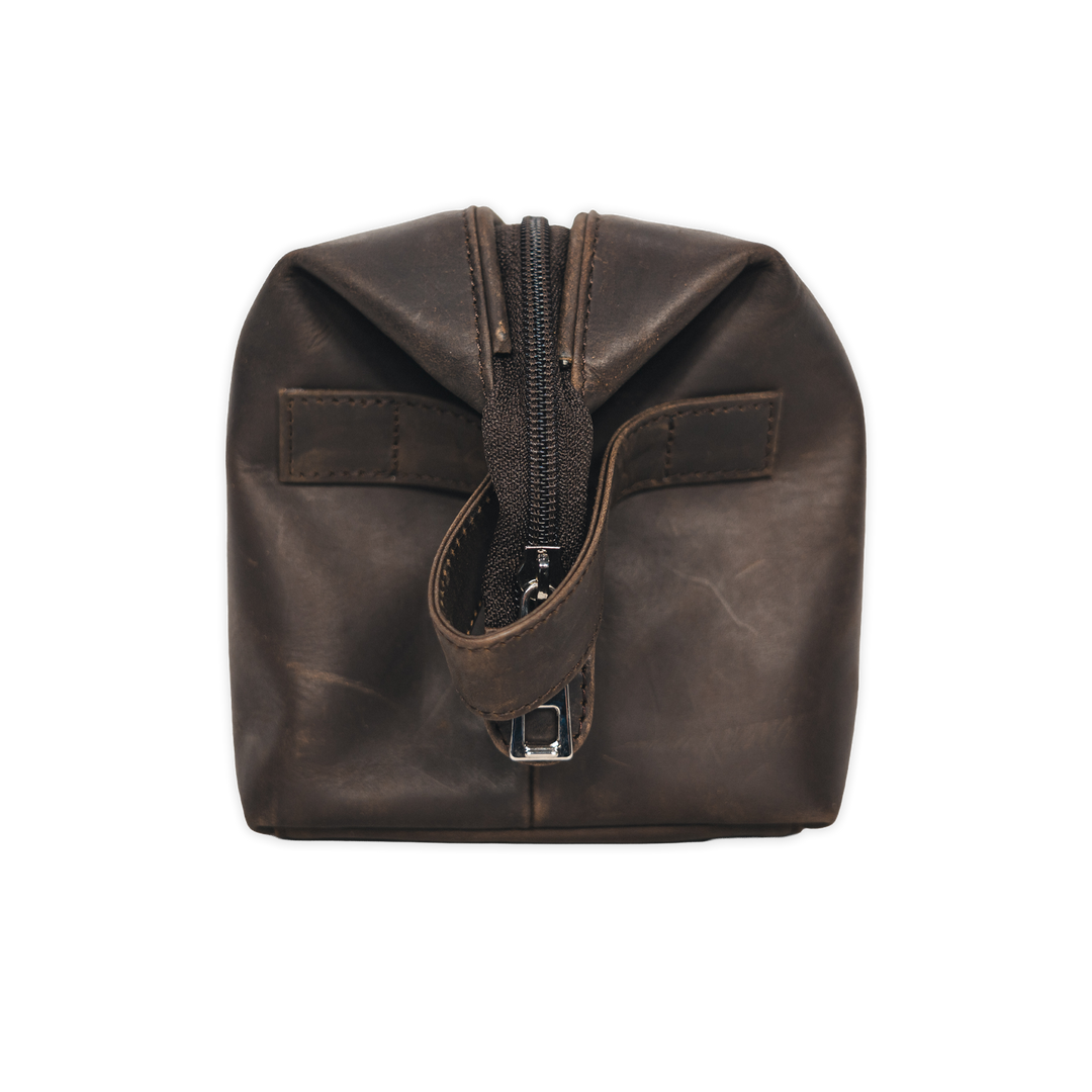 Hertha Kulturtasche H-Logo Leder Seitenansicht