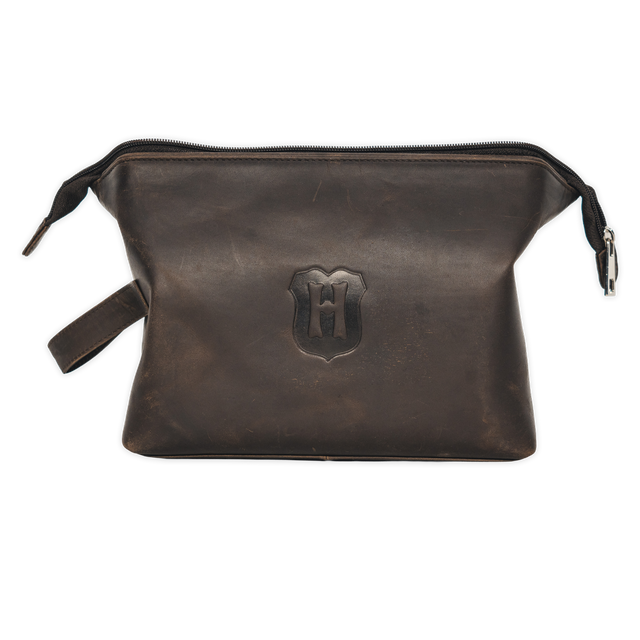 Hertha Kulturtasche H-Logo Leder Vorderansicht