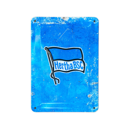 Hertha Blechschild Fahne
