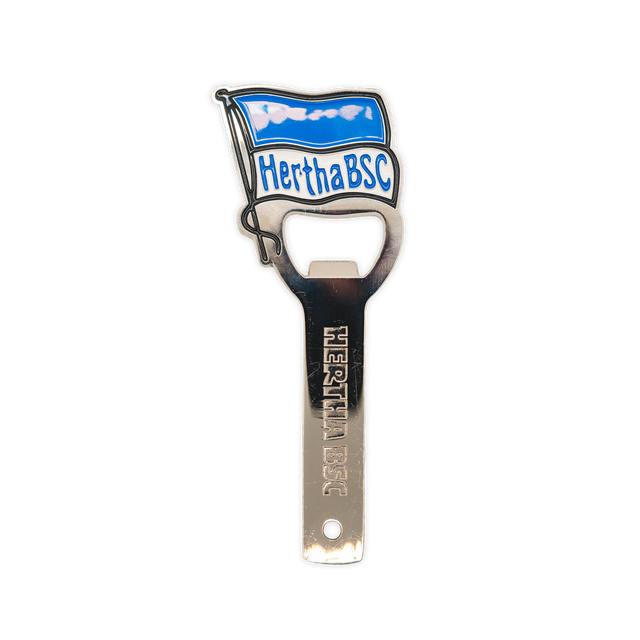 Hertha Fahne Flaschenöffner Vorderseite