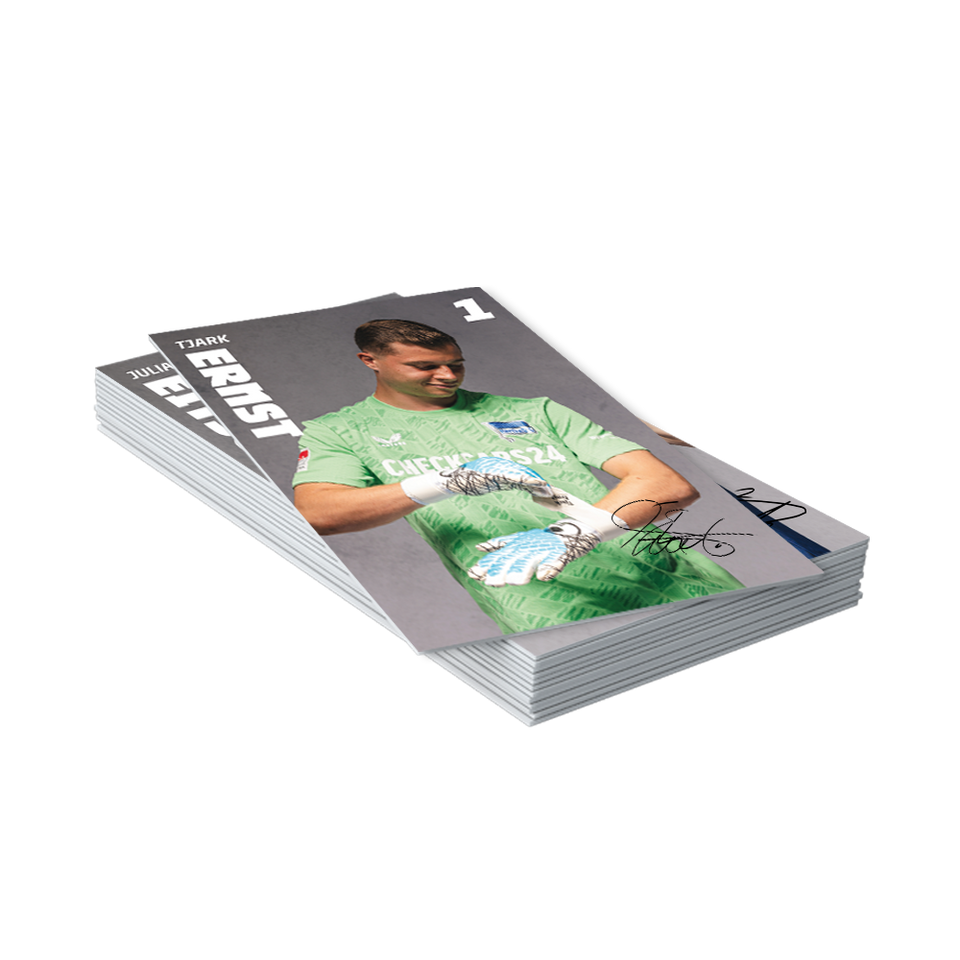 Hertha Autogrammkartensatz 25/26 signiert Kartenblock