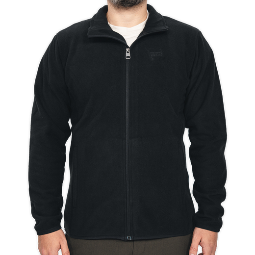 Fleecejacke Logo Schwarz