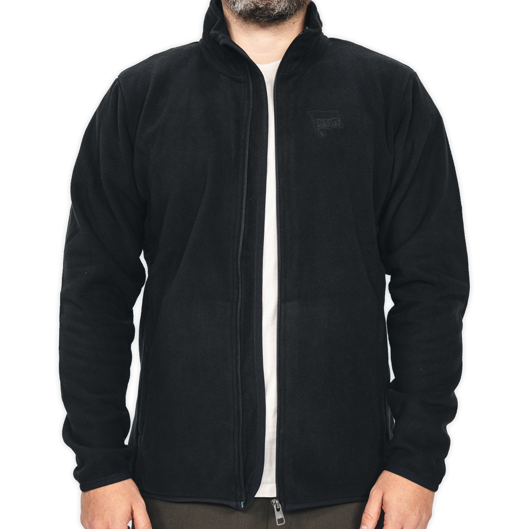 Hertha BSC Fleecejacke Logo Schwarz offen
