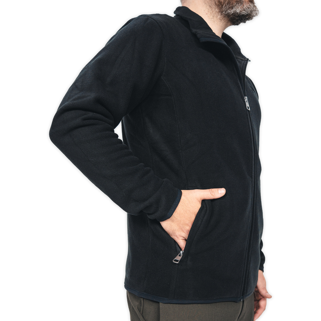 Hertha BSC Fleecejacke Logo Schwarz Seitenansicht