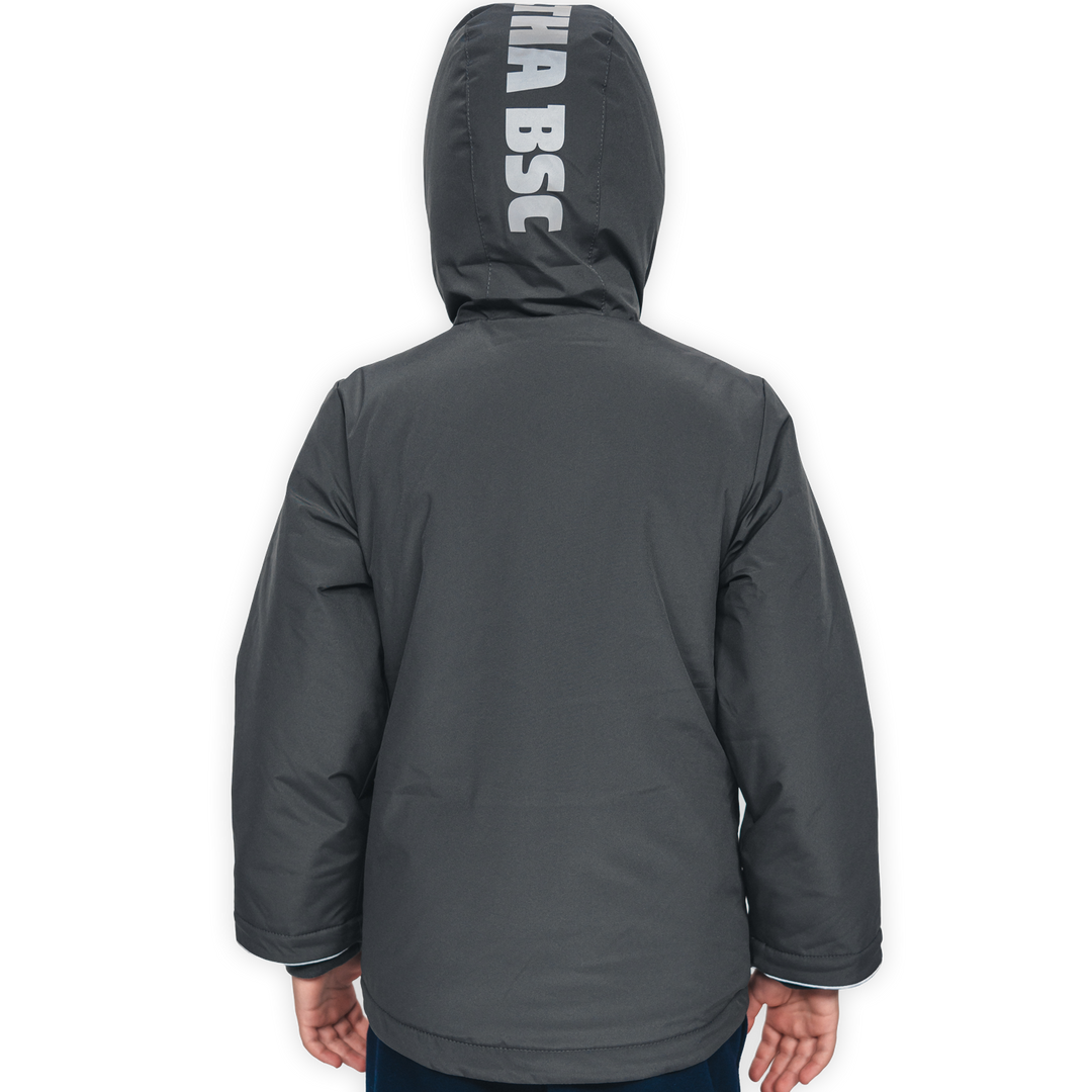 Hertha Jacke Kids Reflective Rückseite mit Kapuze auf