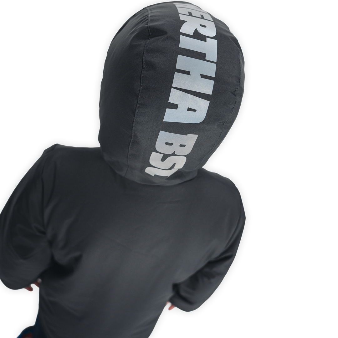Hertha Jacke Kids Reflective Kapuze von oben