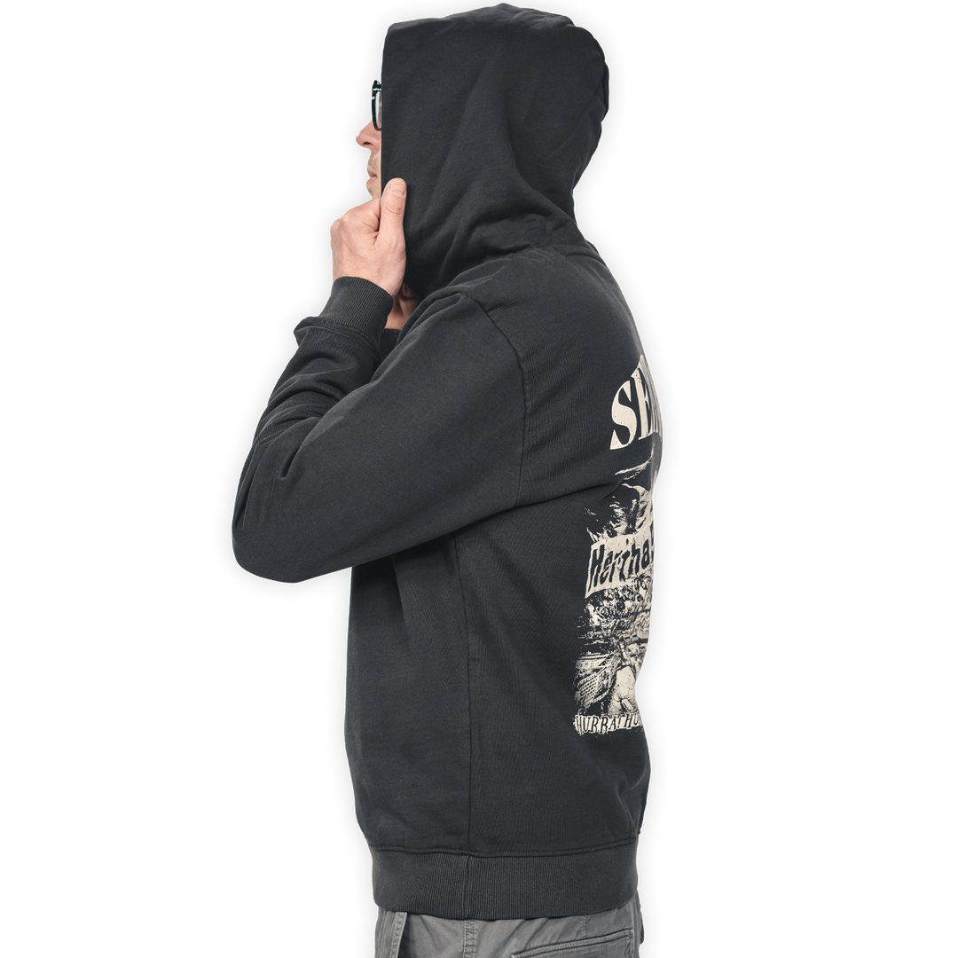 Hertha Hoodie Seit 1892 seitlich mit Kapuze auf