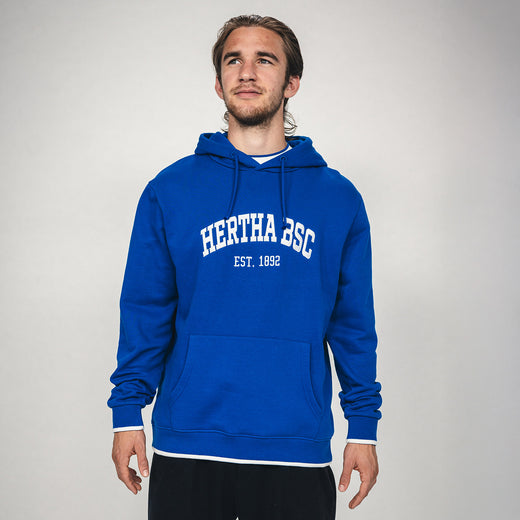 Hoodie College Blau