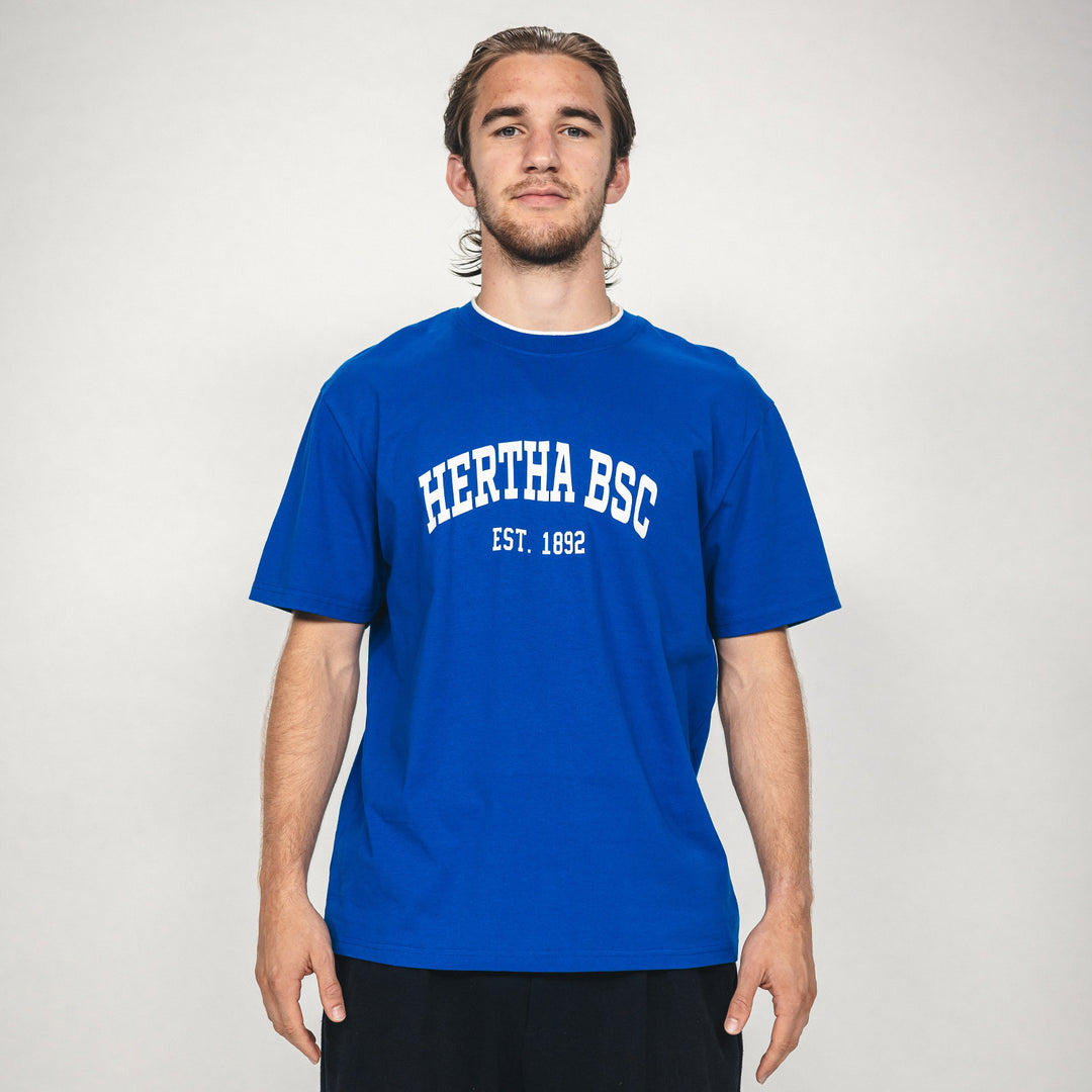 Hertha T-Shirt College Blau Vorderansicht