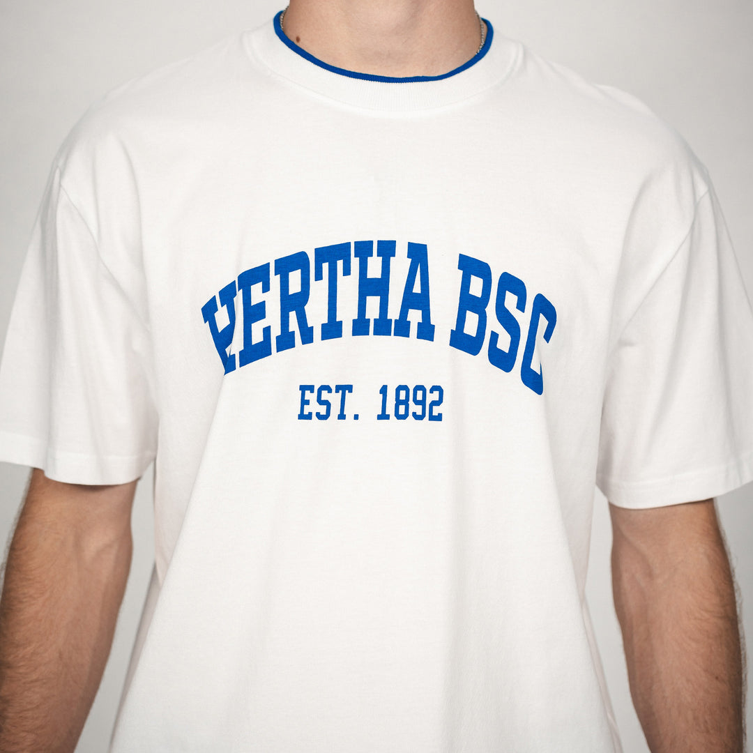 Hertha T-Shirt College Weiß Detail Vorderansicht