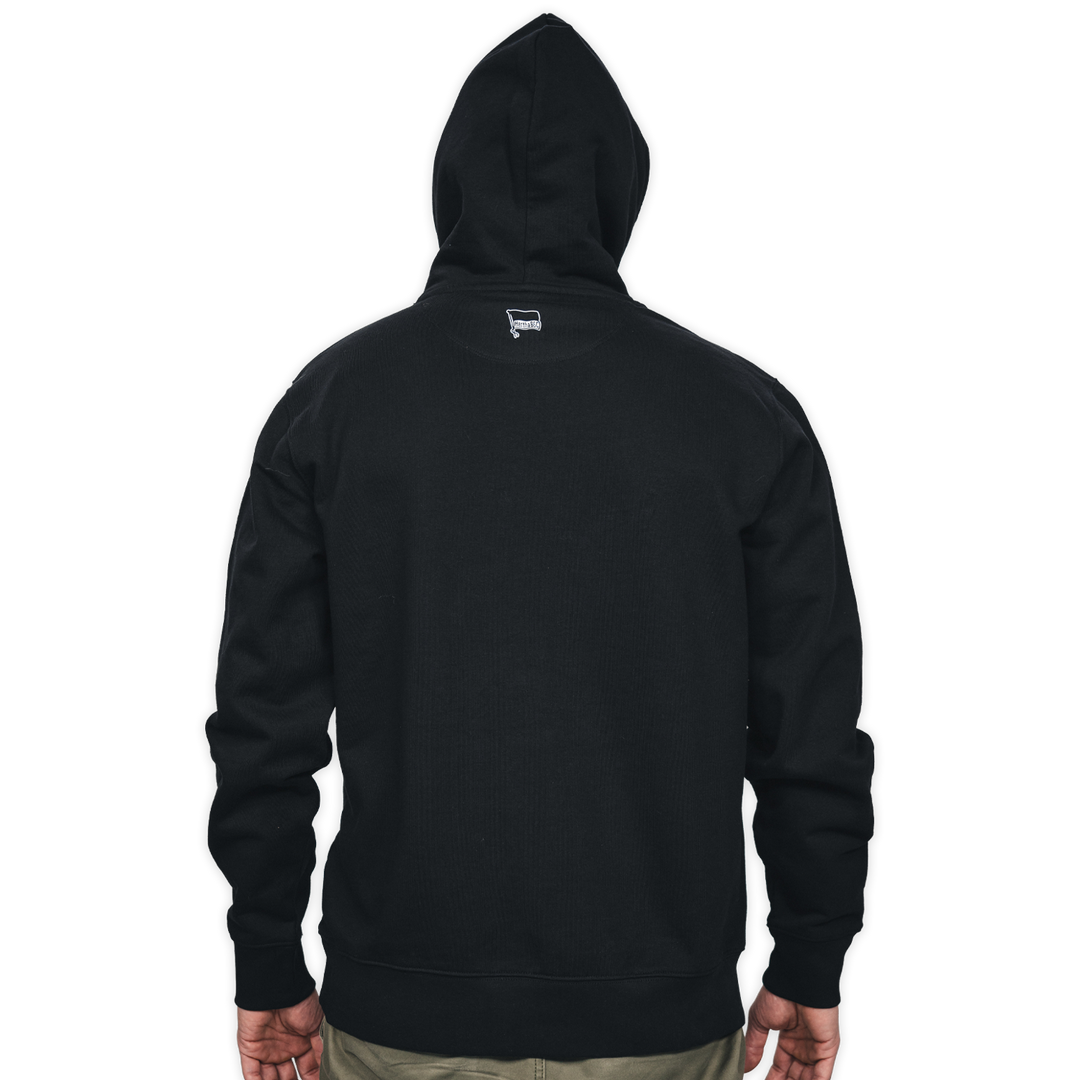 Hertha Hoodie Herthakiez Rückansicht Kapuze