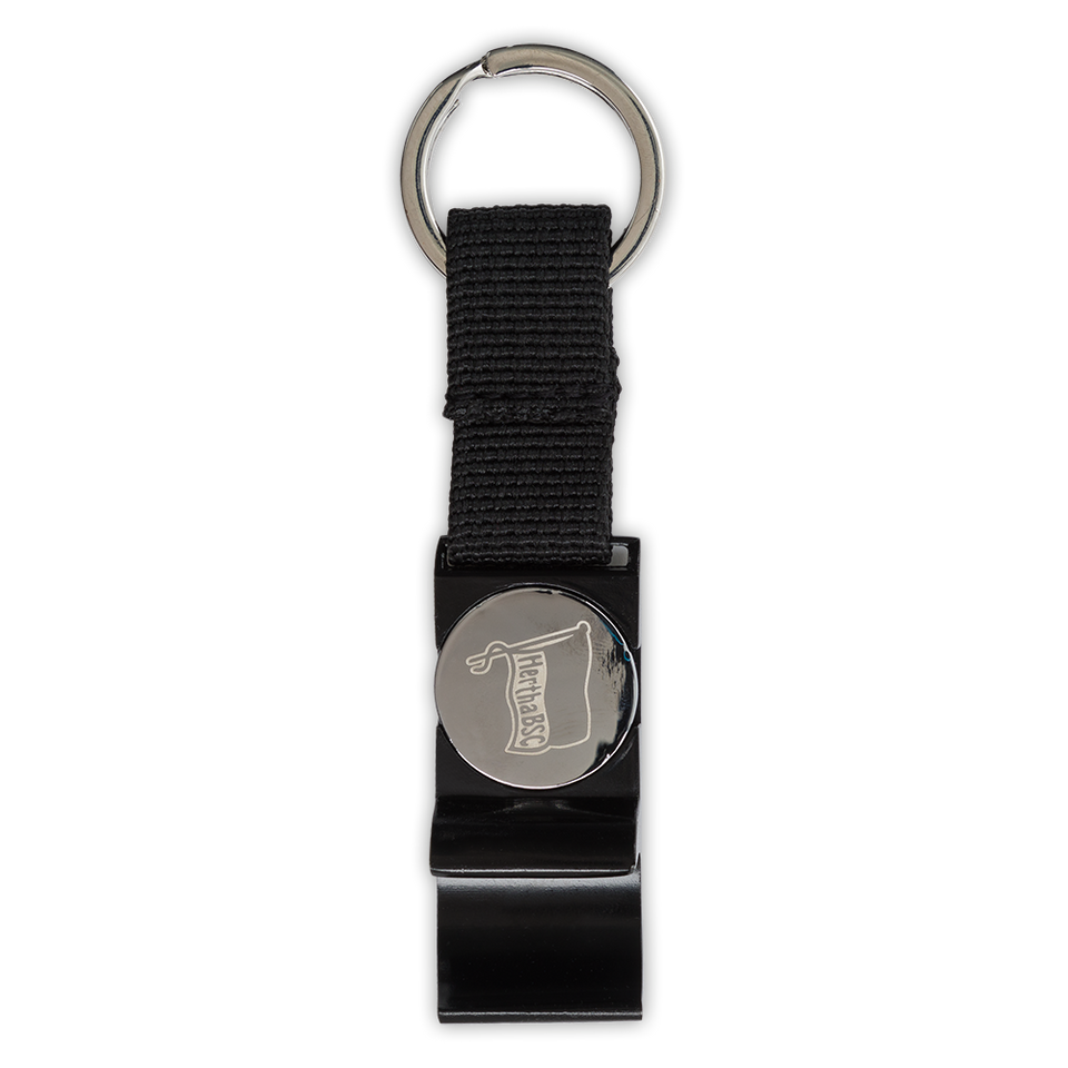 Hertha Schlüsselanhänger Flaschenöffner mit Einkaufschip