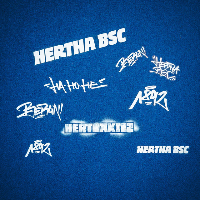 Hertha Stickerkarte weiß
