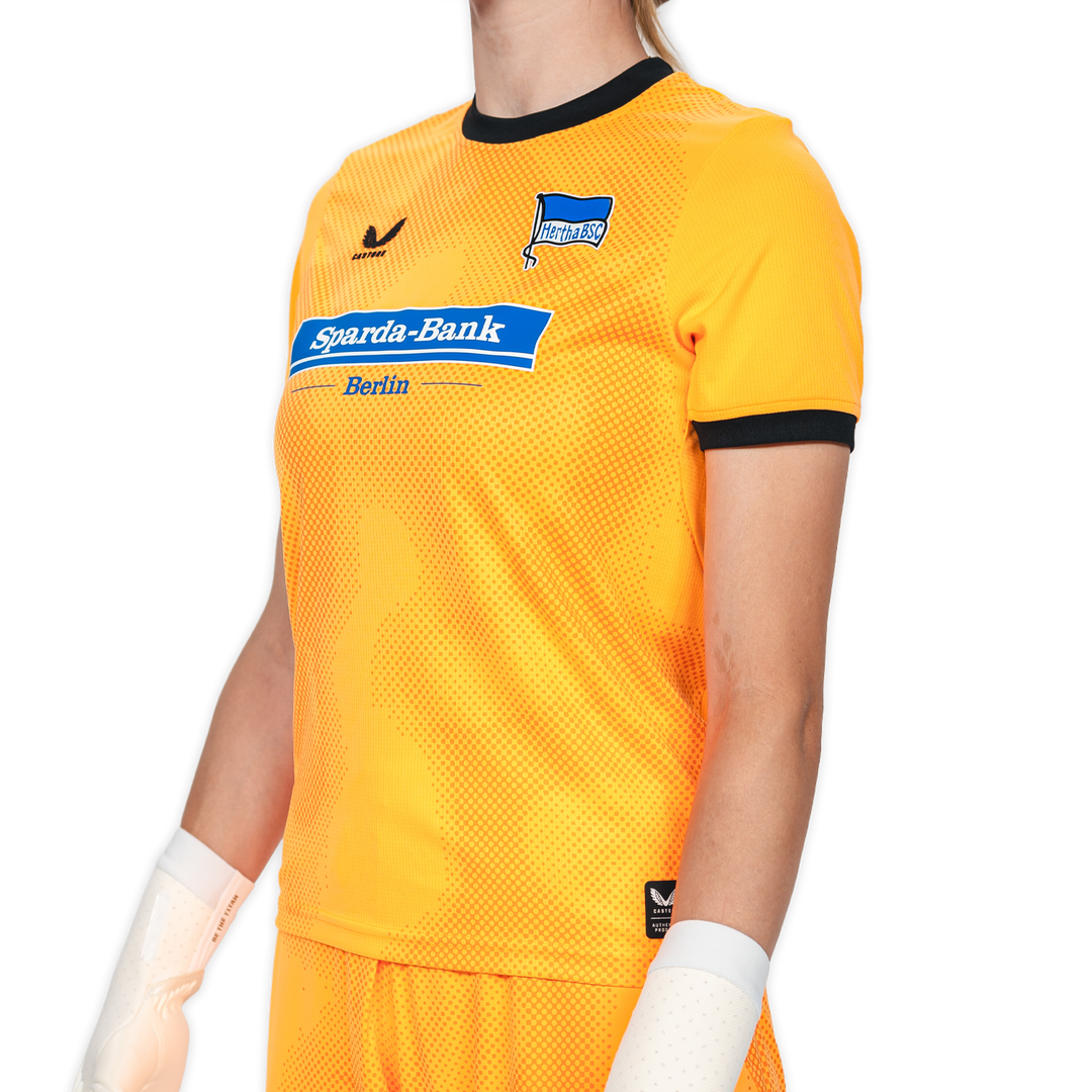 Hertha Torwarttrikot 26/27 orange Damenschnitt Schrägansicht links