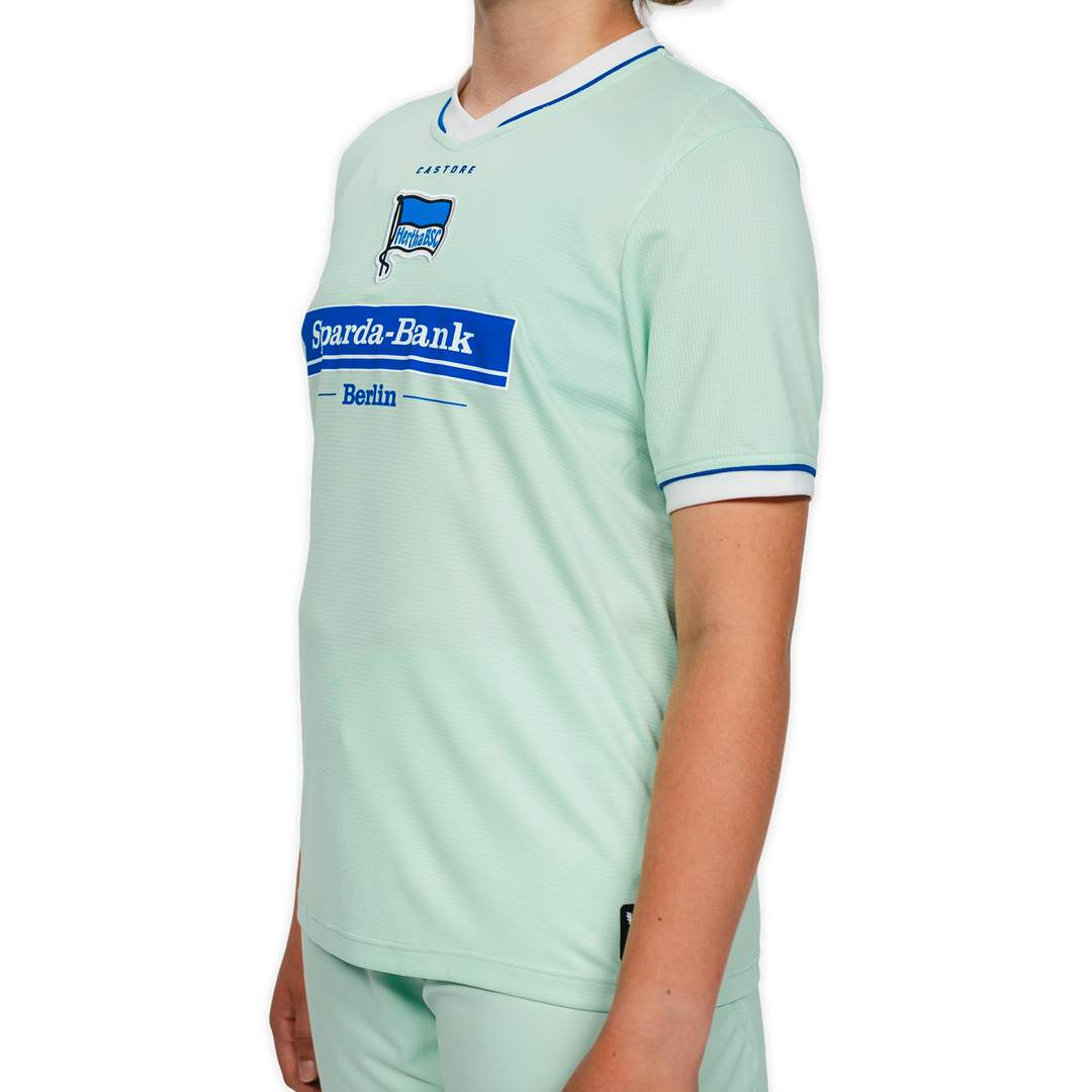Hertha Ausweichtrikot Kids 26/27 Schrägansicht links