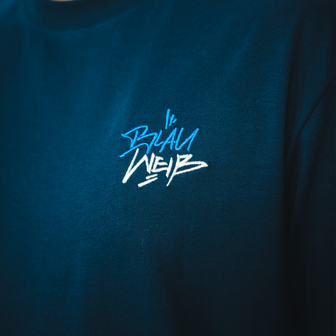 Hertha T-Shirt Tag Blau Weiß Detail Tag