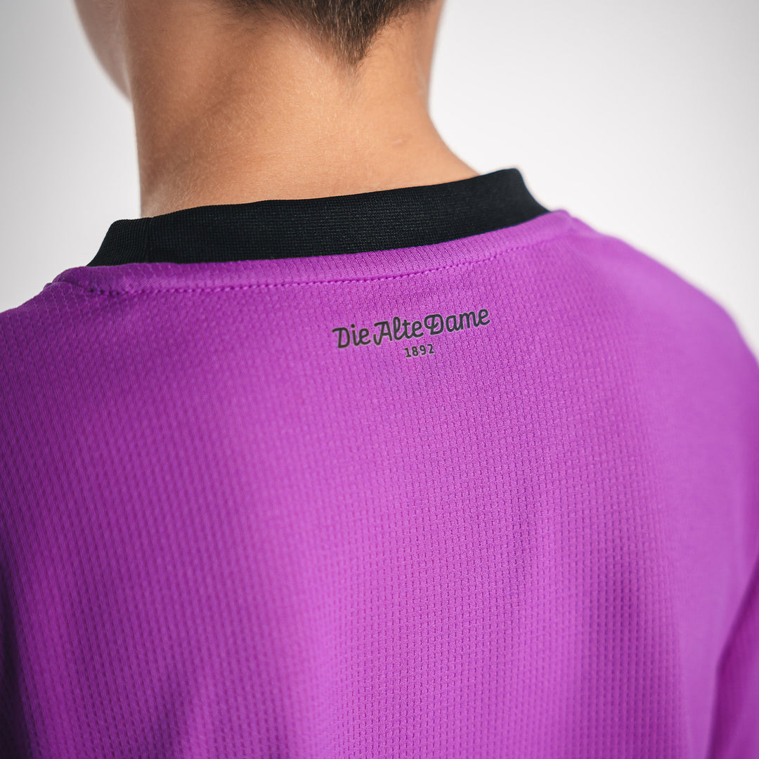 Hertha Torwarttrikot Kids 26/27 violett kurzarm Detail Rückansicht