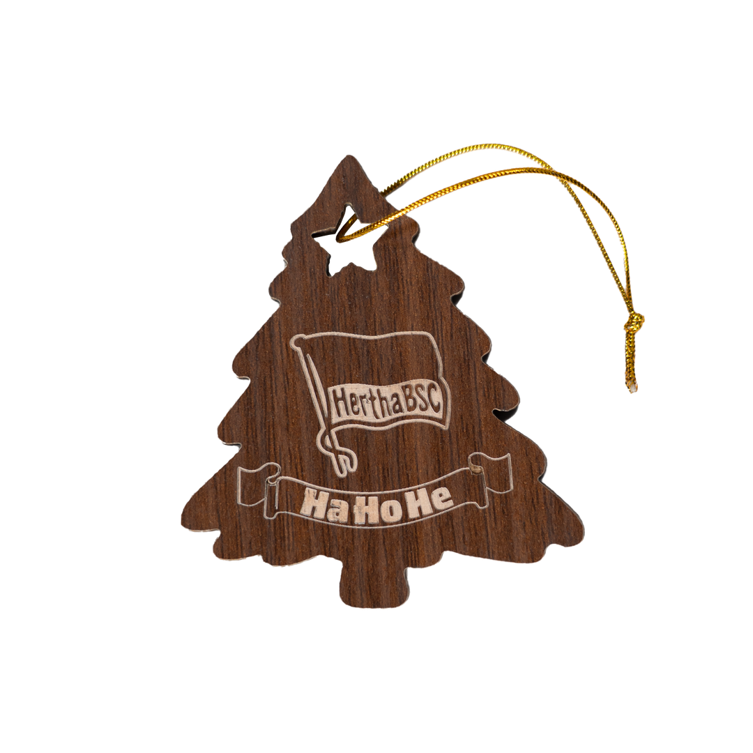 Hertha Baumschmuck Holz Logo Weihnachtsbaum