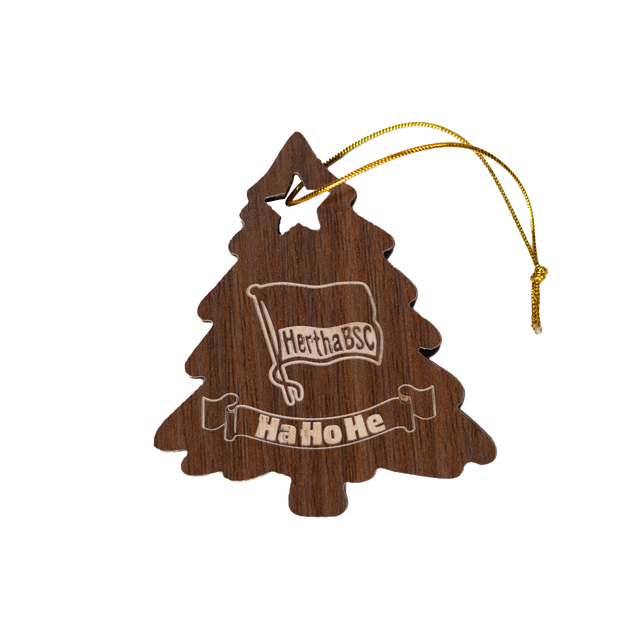 Hertha Baumschmuck Holz Logo Weihnachtsbaum