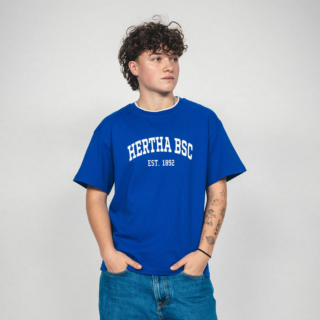T-Shirt College Blau