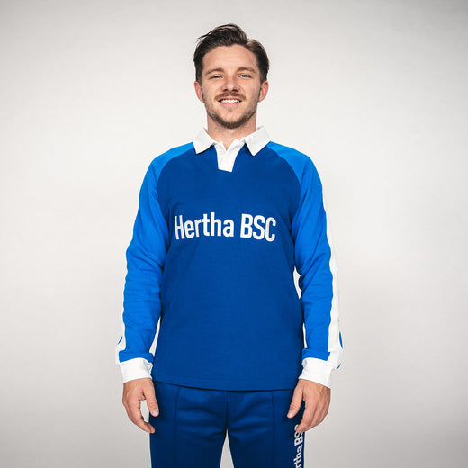 Hertha Polo Longsleeve Vintage Vorderansicht