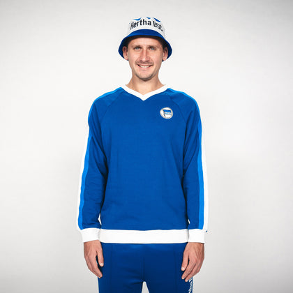 Hertha Sweatshirt V-Neck Vintage Vorderansicht