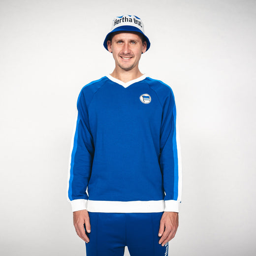 Hertha Sweatshirt V-Neck Vintage Vorderansicht