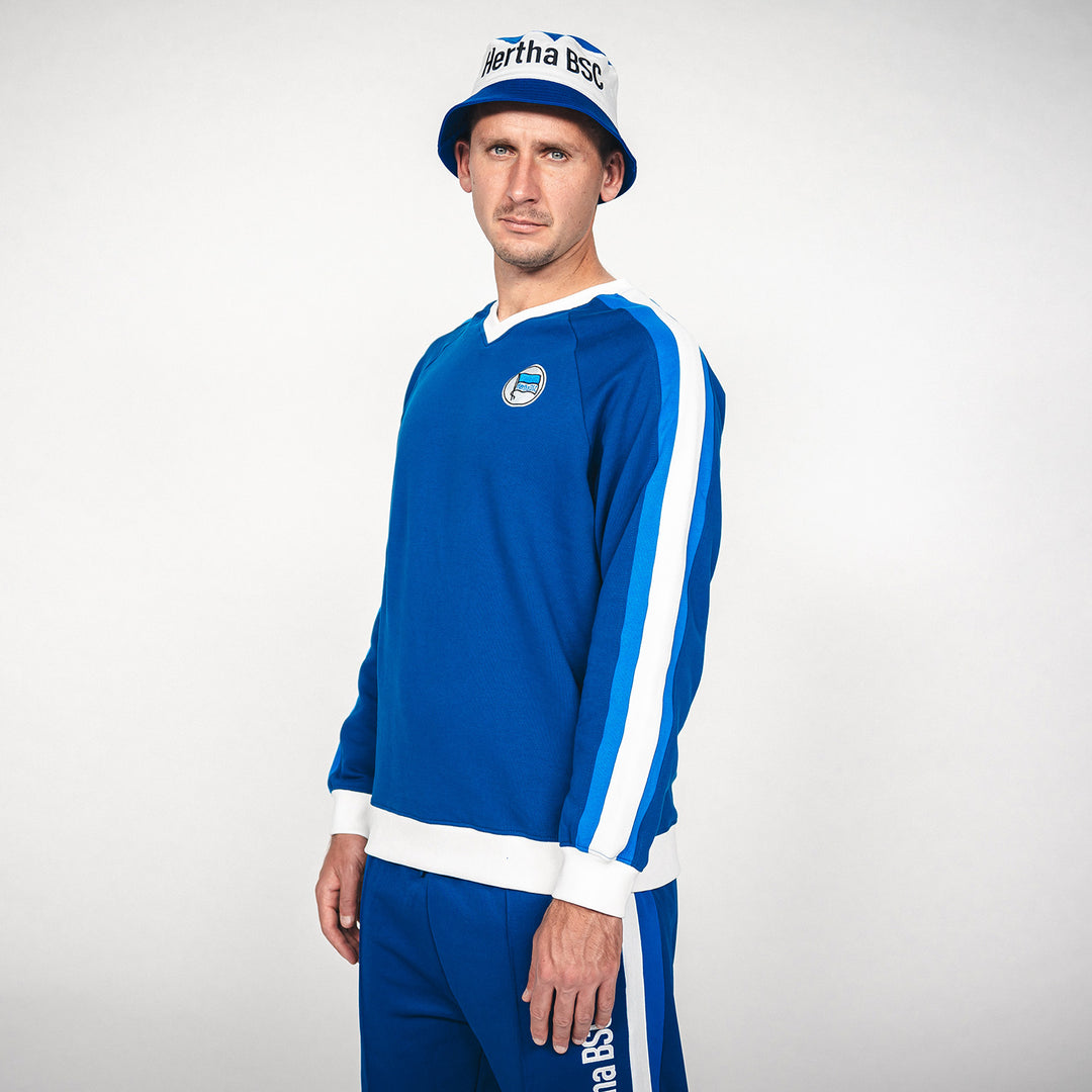 Hertha Sweatshirt V-Neck Vintage Seitenansicht