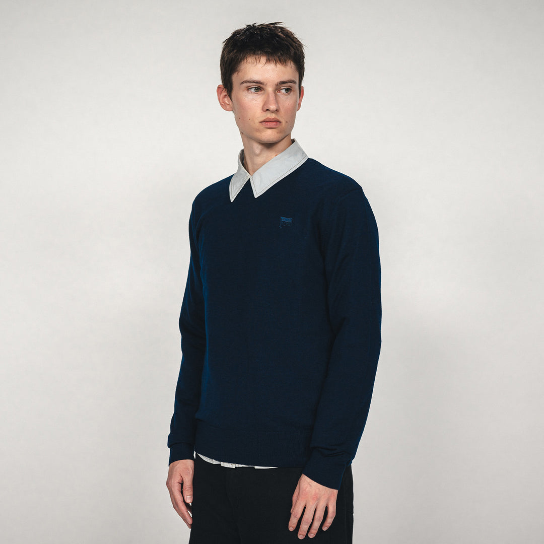 Hertha Pullover Merino Schrägansicht 