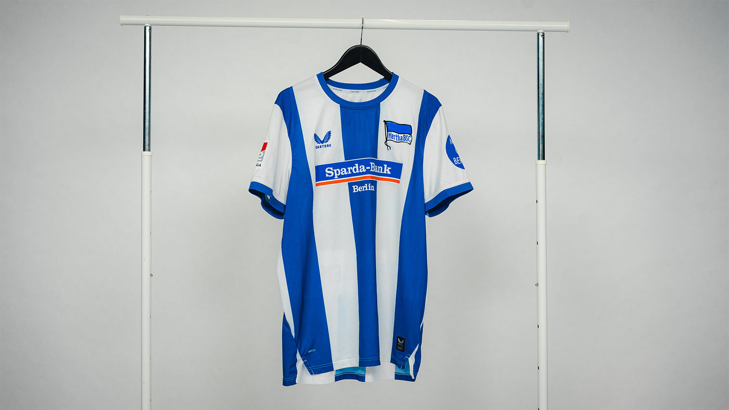 Hertha Matchworn Heimtrikot Brekalo 7 #BSCFCM Vorderseite